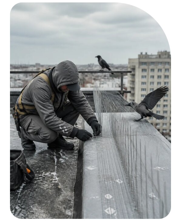 Защита от ворон под ключ в Реже по цене от 5477 р. | Сенат-Реж